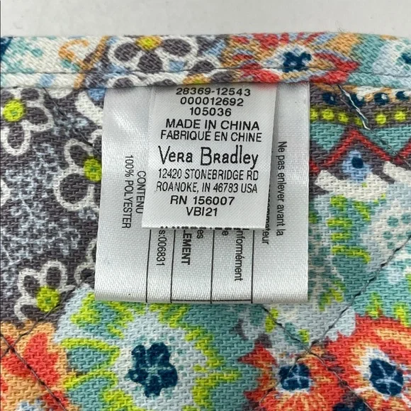 VERA BRADLEY CITRUS PAISLEY PATTERN OVEN MITT AND POT HOLDER NWOT QUILTED - Picture 9 of 12